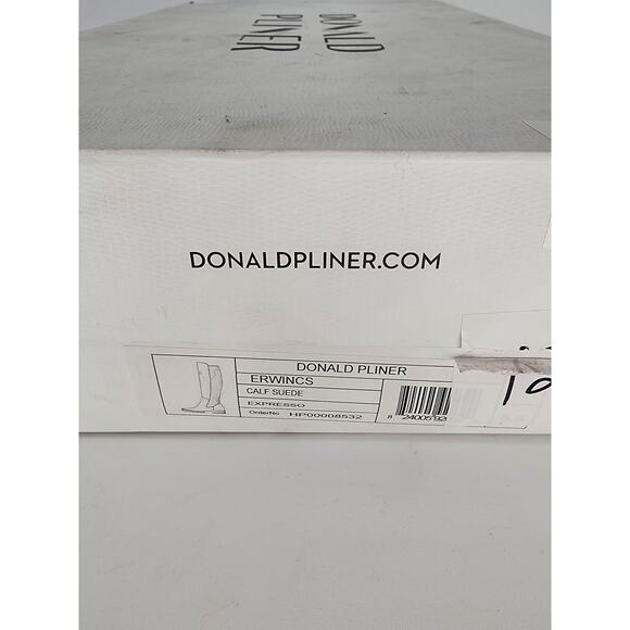 Donald Pliner Erwincs Leather Knee High Brown Boots Size 5.5 - Picture 13 of 14